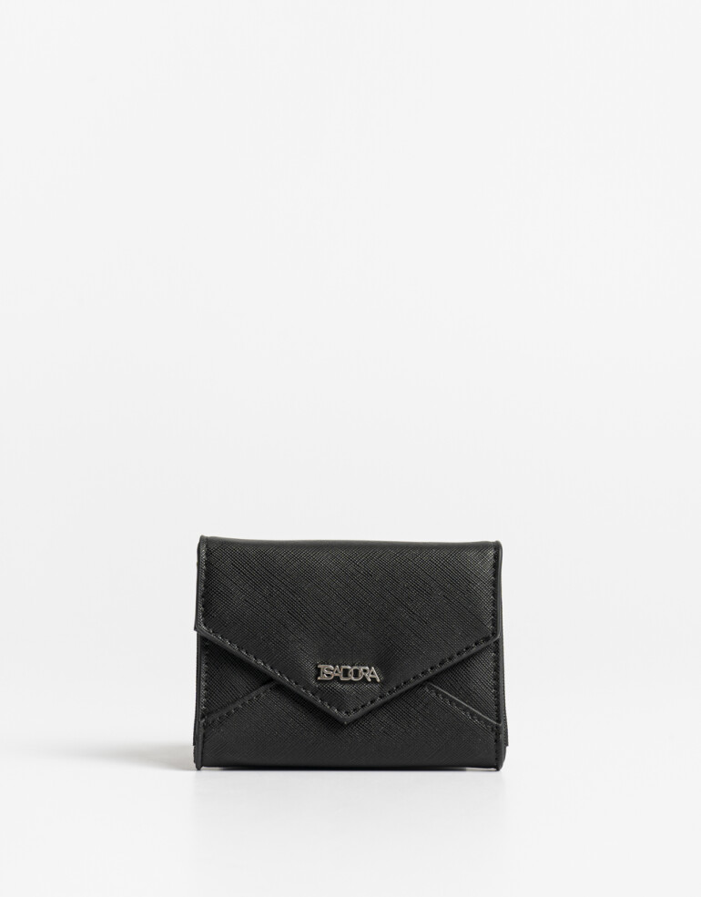 Billetera Solapa Billetera Con Solapa - Negro