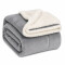 Frazada Manta Polar Corderito 2 Plazas GRIS