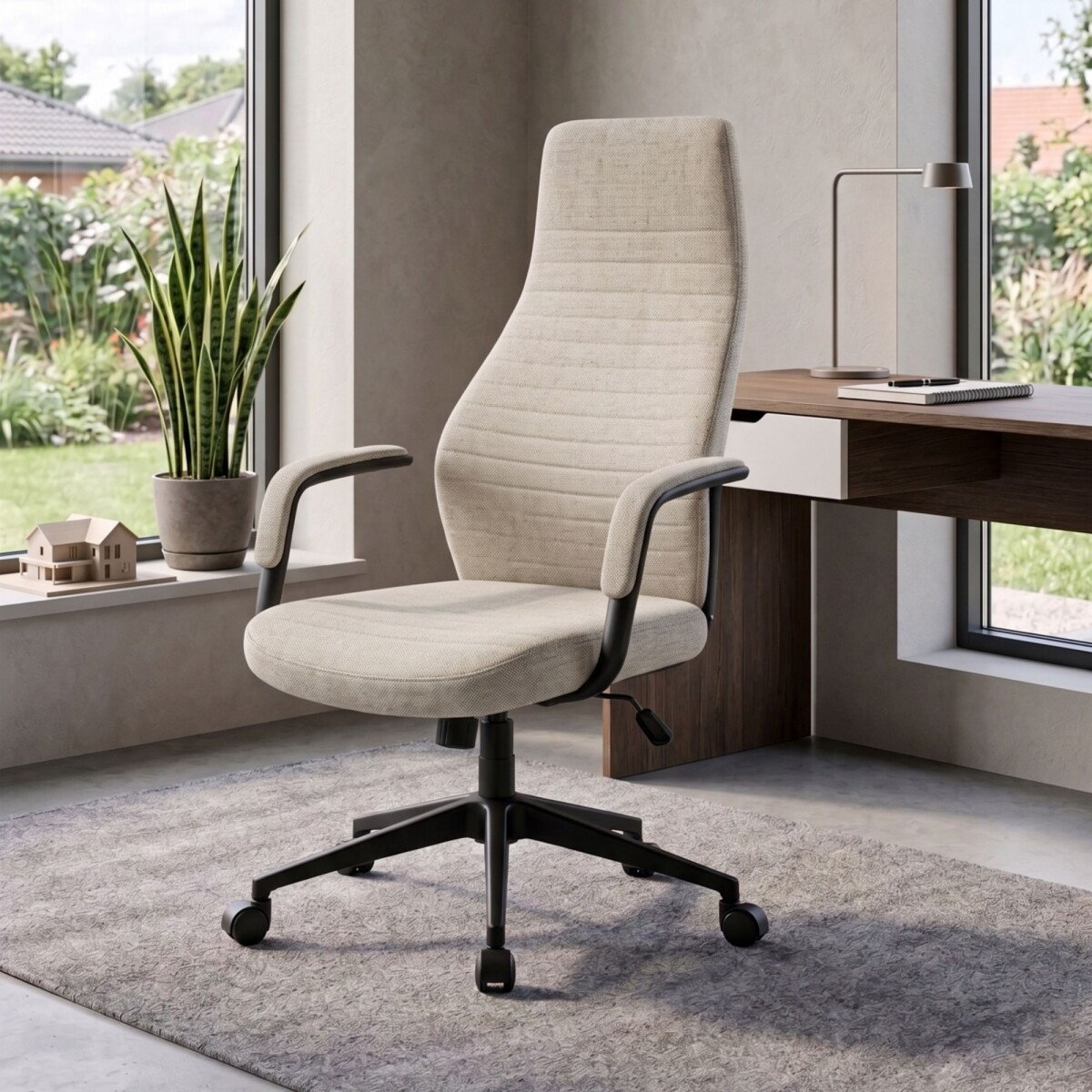 Silla de oficina Negra 2 Posiciones - Podium - Gris Claro 