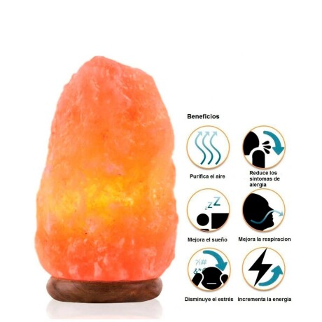 Lámpara De Sal Del Himalaya 1kg Naranja