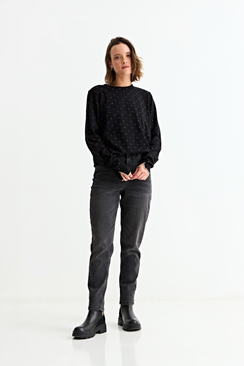 Sweater corazones - Negro 
