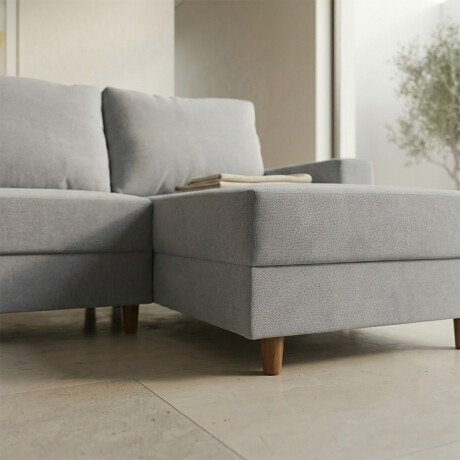 Rinconera Lucci - Tela Microfibra - Chaise derecho Berlin 05 (Ceniza)