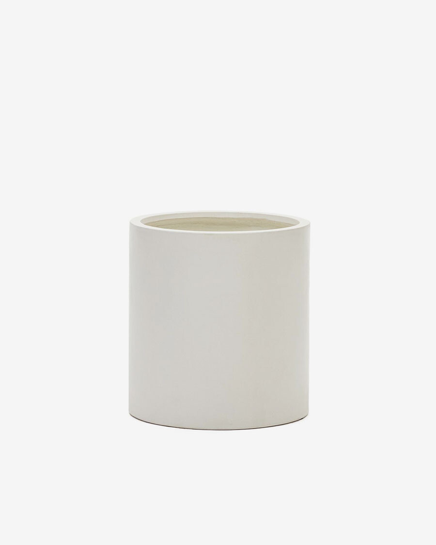 Macetero Aiguablava de cemento blanco Ø 52 cm