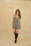 VESTIDO SERENELLA MINI NOIR&IVORY ZEBRA VESTIDO SERENELLA MINI NOIR&IVORY ZEBRA