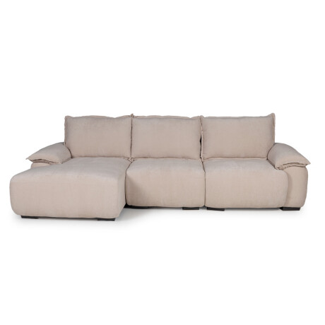 Rinconera Santorini - Tela Microfibra - Chaise izquierdo 12072 (Beige)