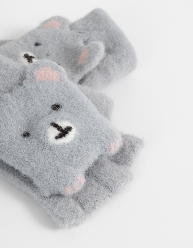 Guantes Infantiles Guantes Infantiles Animalito - Gris Claro
