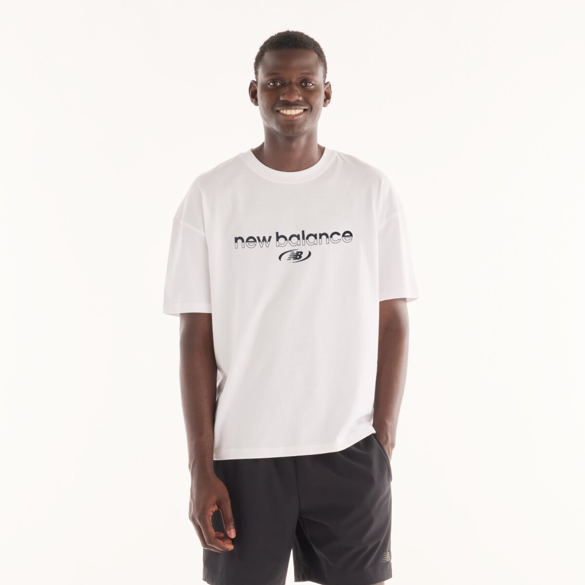 Remera New Balance de Hombre - Trackside - MT6279IZWT - WHITE 
