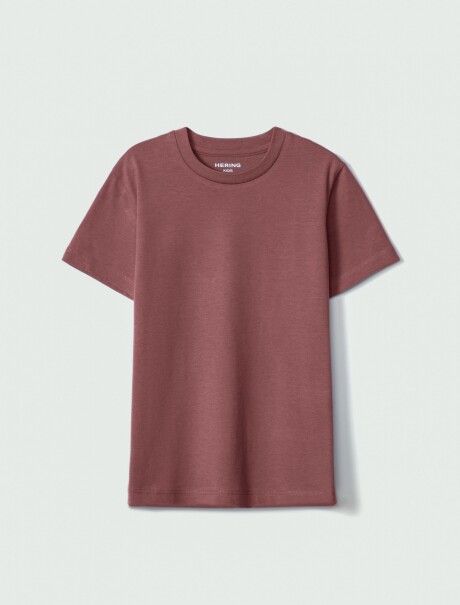 CAMISETA BÁSICA UNISSEX INFANTIL MANGA CORTA ROSA