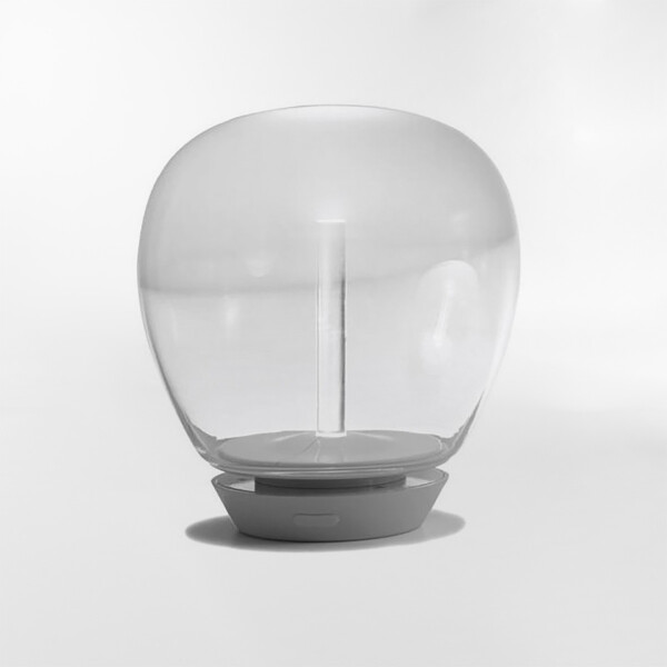 LUMINARIA DE MESA BOLA DE CRISTAL BLANCO - Medium