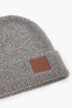 Gorro tejido gris melange