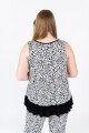 PIJAMA CAPRI ESTAMPADO CON GUARDA ANIMAL PRINT C/NEGRO