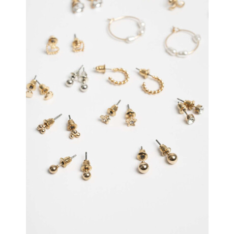 Set De Aros Combinacion Bicolor