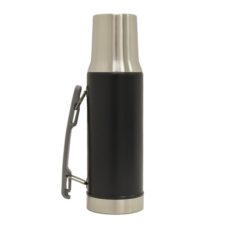 Termo 1Lt Acero Inox con Manija Retráctil y Tapa Mate Comet Negro