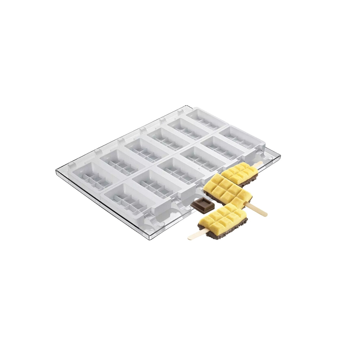 Molde 6 barritas con 50 palitos. De silicona Silikomart 