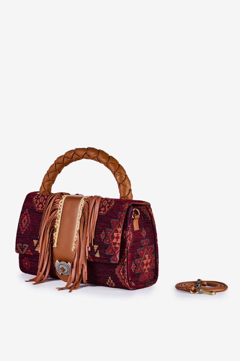 CARTERA ETNIC Bordo
