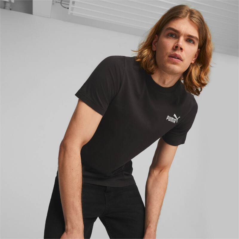 Camiseta Essentials Elevate Embroid Tee de Hombre Negro