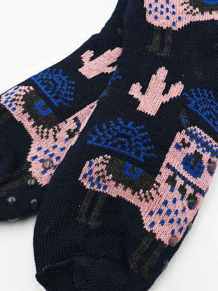 MEDIAS SHERPA LLAMAS AZUL
