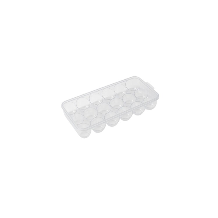 HUEVERA PLASTICA CON TAPA 18 CAVIDADES Sin color