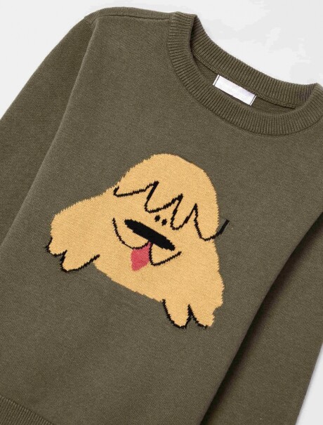 BUZO INFANTIL CON ESTAMPA VERDE