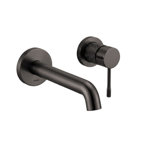 GRIFERIA LAVATORIO PARED CUERPO LABRADO GRIS GRAFITO GRAFITO-GUNMETAL