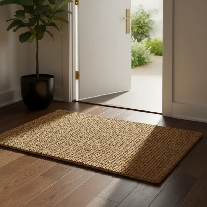 Alfombra felpudo en yute natural 45x75cm excelente calidad Yute Natural