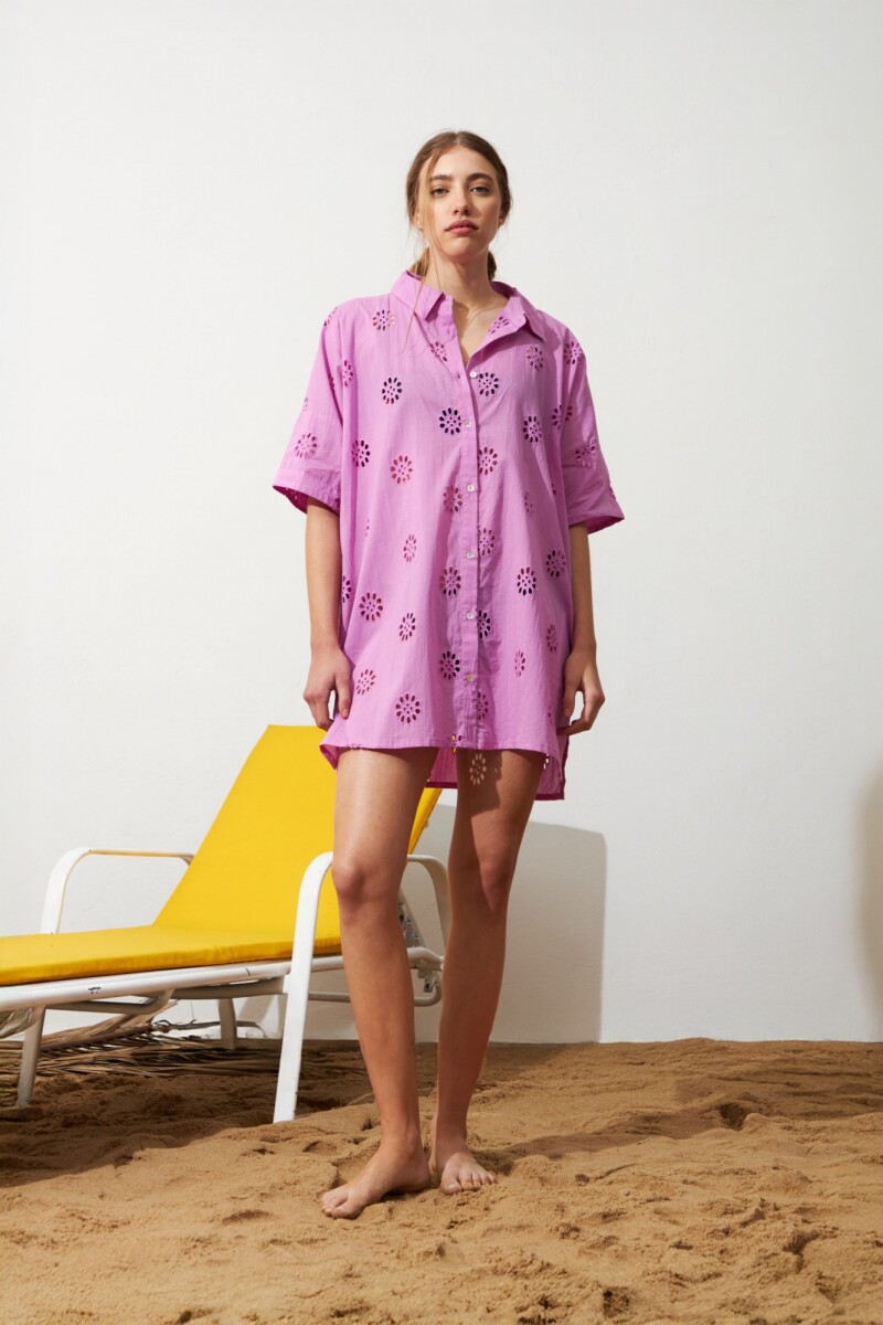 Túnica broderie lila