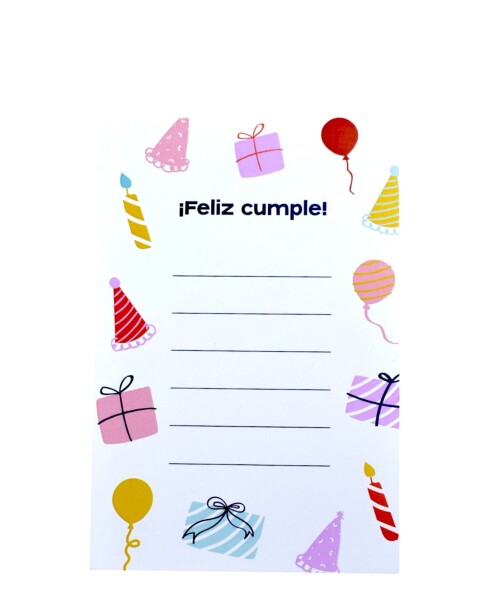 Tarjeta cumpleaños 10x15. DISEÑO 15