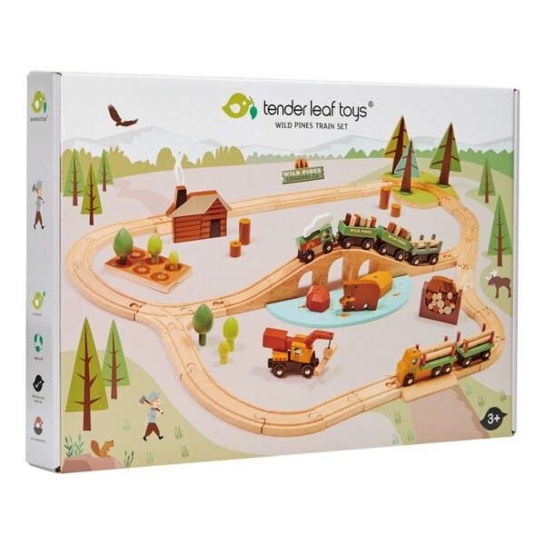 Tender Leaf Toys Juego De Trenes Pinos Silvestres Madera Tender Leaf Toys Juego De Trenes Pinos Silvestres Madera