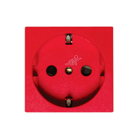 Módulo tomacorriente schuko rojo 16A - Presta C51208