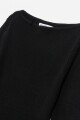 Sweater cuello bote NEGRO