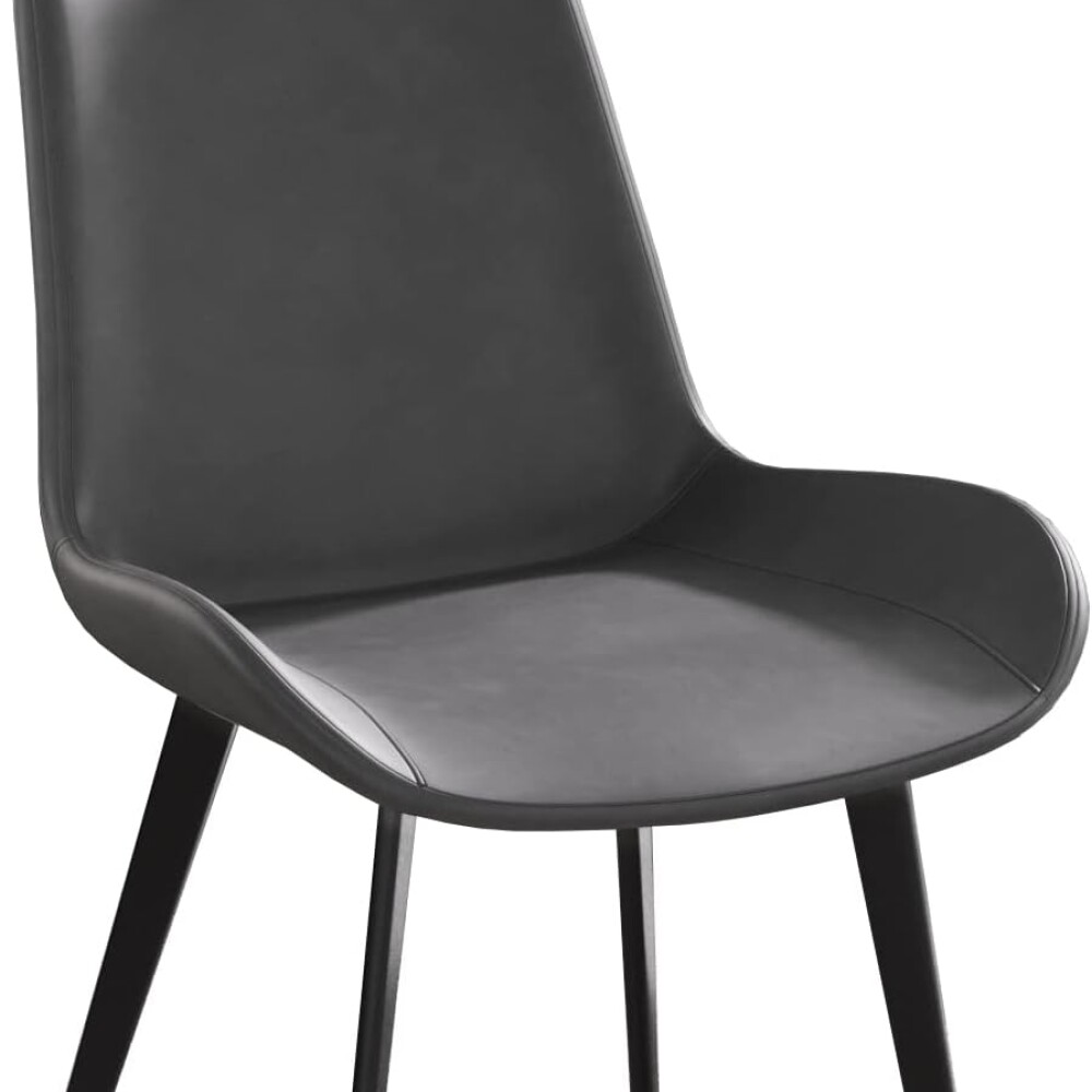 Silla de comedor Tapizada ecocuero Gris