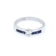 Anillo en oro 18k blanco , brillante y zafiros Anillo en oro 18k blanco , brillante y zafiros
