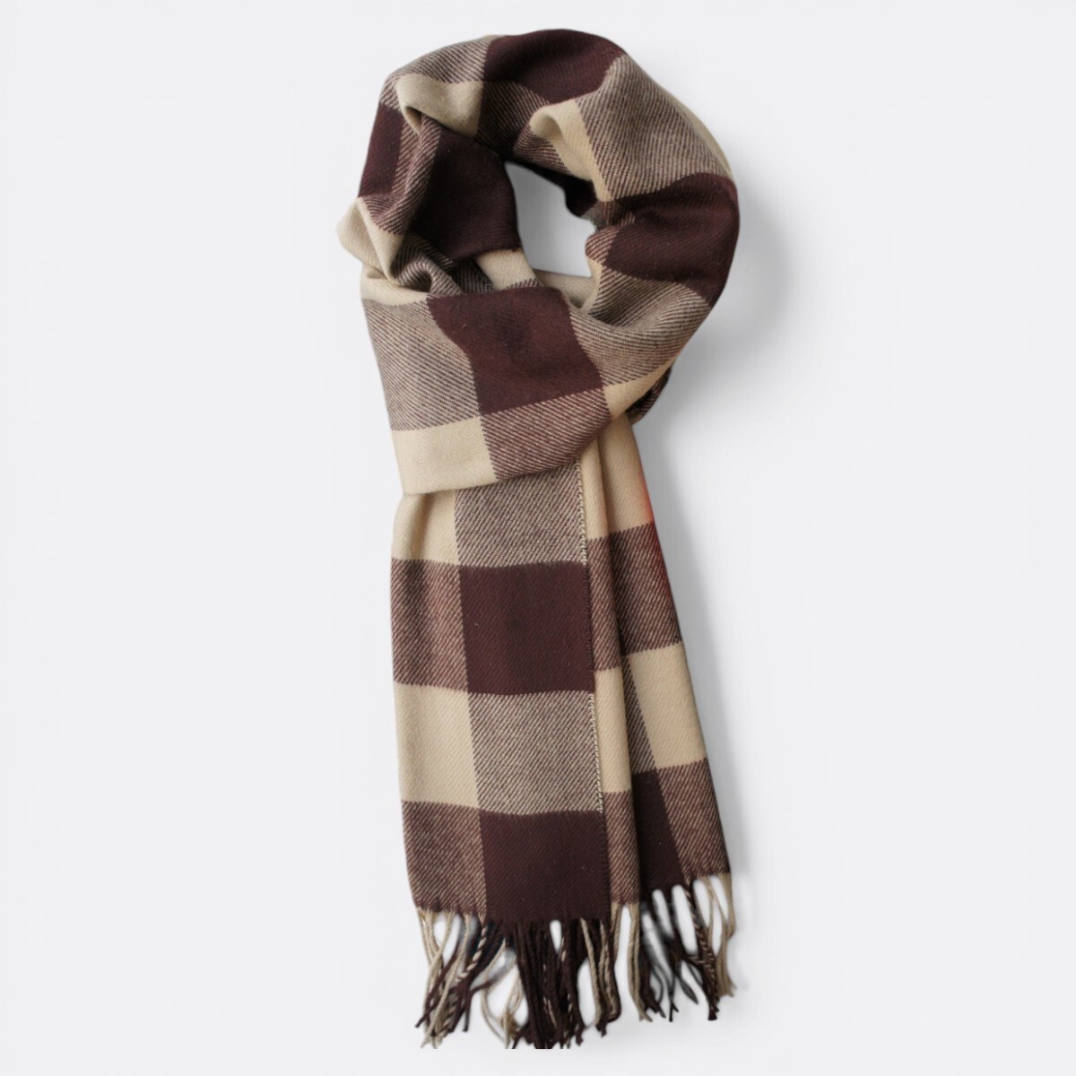 Bufanda Cuadrille Moderna - Marrón 