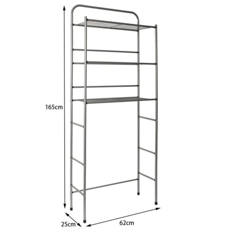 Mueble sobre inodoro Sensei D´Acqua 3 estantes Plateado