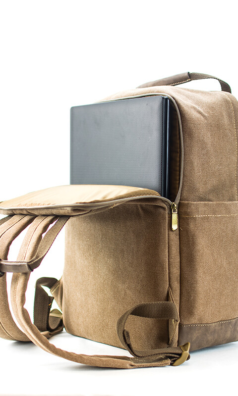 MATERA MOCHILA LANIN CANVAS TOSTADO