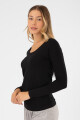 Remera algodón elastano Negro