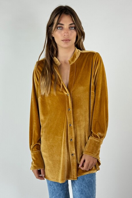 CAMISA VELVET ORNELLA Mostaza