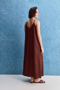 VESTIDO FER Marrón Corteza