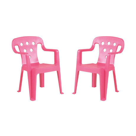 Set X2 Sillas Infantiles Apoya Brazos 40kg Protección UV Rosa