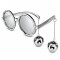 Lentes con Bola de Espejos Plateado