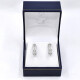 Aros En Oro 18K Blanco Y Brillantes Aros En Oro 18K Blanco Y Brillantes