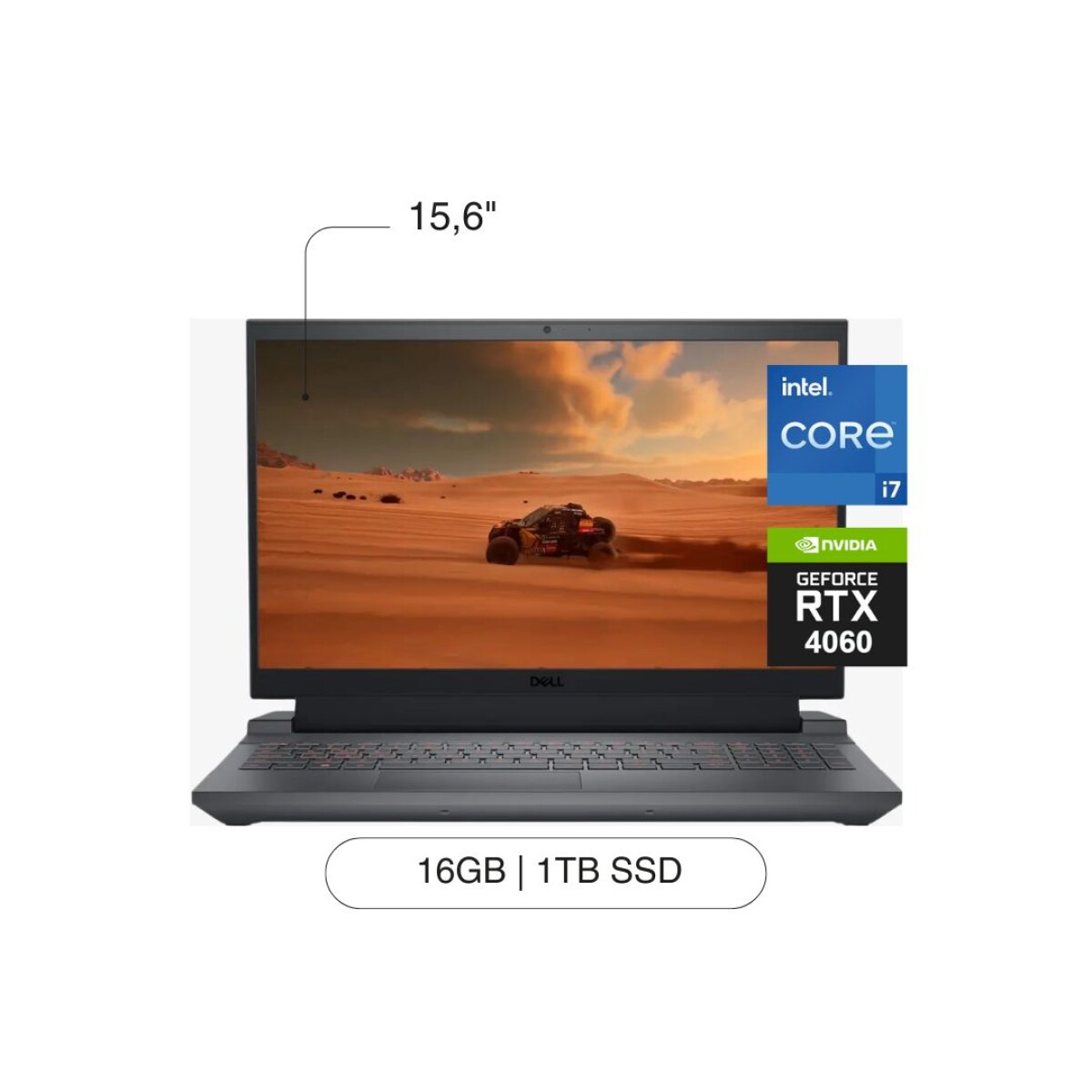 Notebook DELL G15 15,6' FHD 1TB / 16GB RAM Core I7 RTX4060 - Dark 