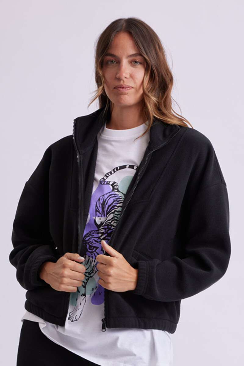 Campera polar oversize Negra
