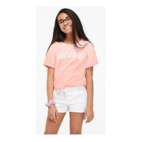 Remera para niña Justice cambio de color Salmón