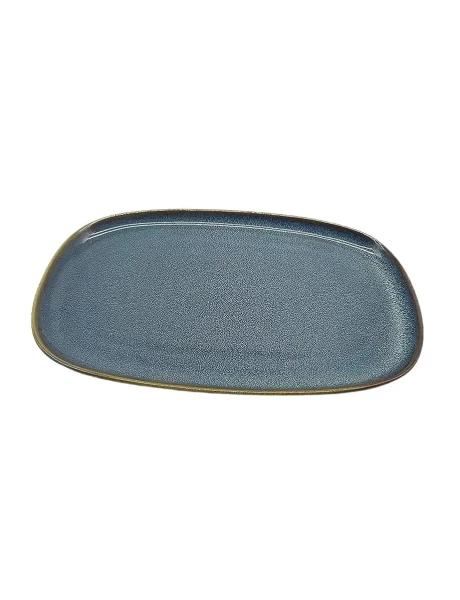 FUENTE RECTANGULAR CERAMICA 30x19CM ORGANIC AZUL FUENTE RECTANGULAR CERAMICA 30x19CM ORGANIC AZUL