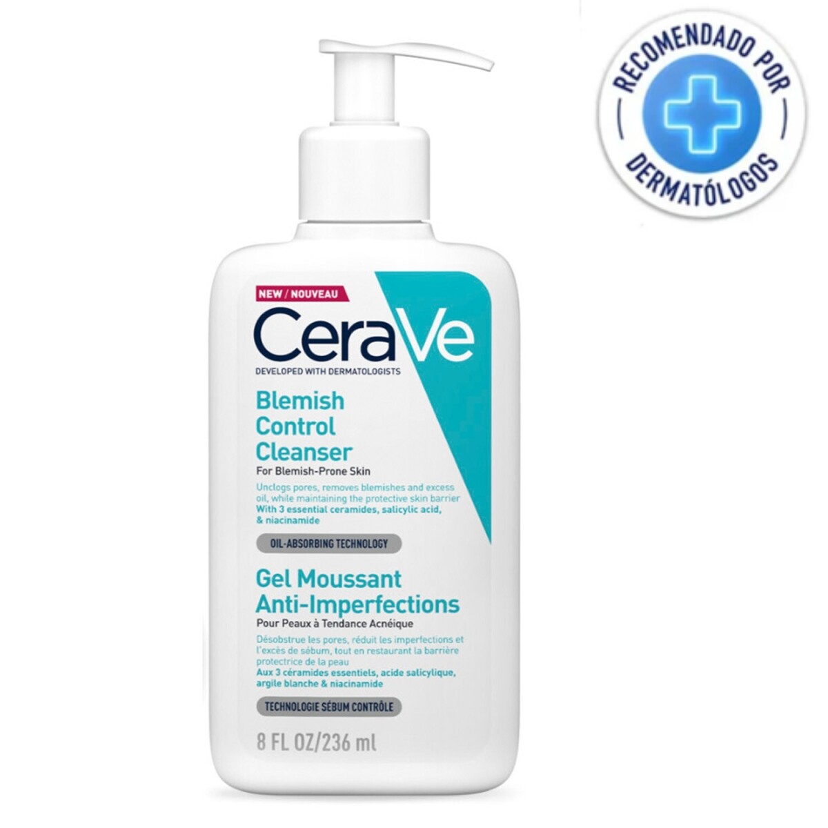 Limpiador control imperfecciones CeraVe Blemish Control 236ml 