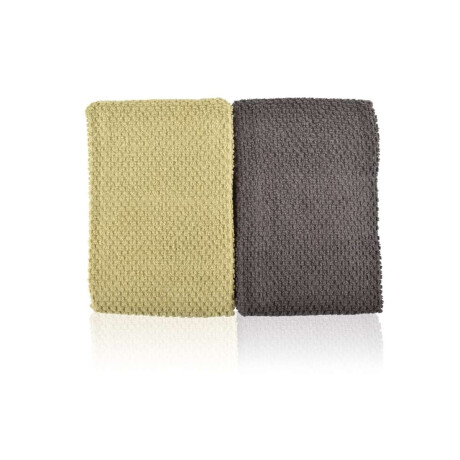 Pack X 2 Repasadores 100% Algodón 40x60cm Verde y Gris