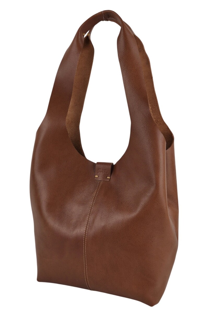 Tote Bag de Cuero Genuino Marrón
