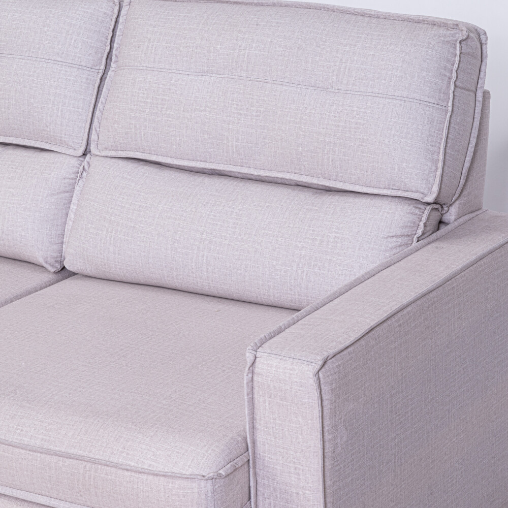 SOFA RETRACTIL 2 CUERPOS TELA GRIS AMBAR
