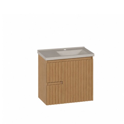 Mueble de baño suspendido Canela Jequitiba 60cm Mueble De Baño Suspendido Canela Jequitiba 60cm